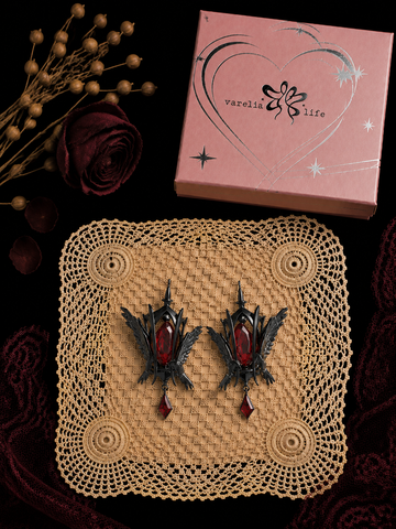 Raven Cage Drop Earrings
